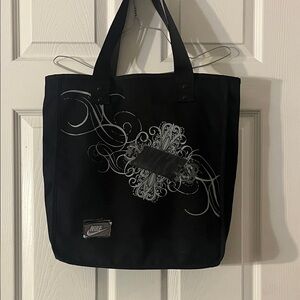 Nike Black Tote with Stylish Silver Accents